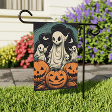 DistinctInk Garden & House Banner / Flag with Spooky Skeleton Pumpkins Design for Halloween