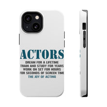 DistinctInk ToughCase for Apple iPhone, Compatible with MagSafe Charging - Actors Dream Train Study Work for Screen Time