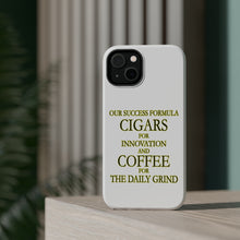 DistinctInk ToughCase for Apple iPhone, Compatible with MagSafe Charging - Success Formula - Cigars & Coffee