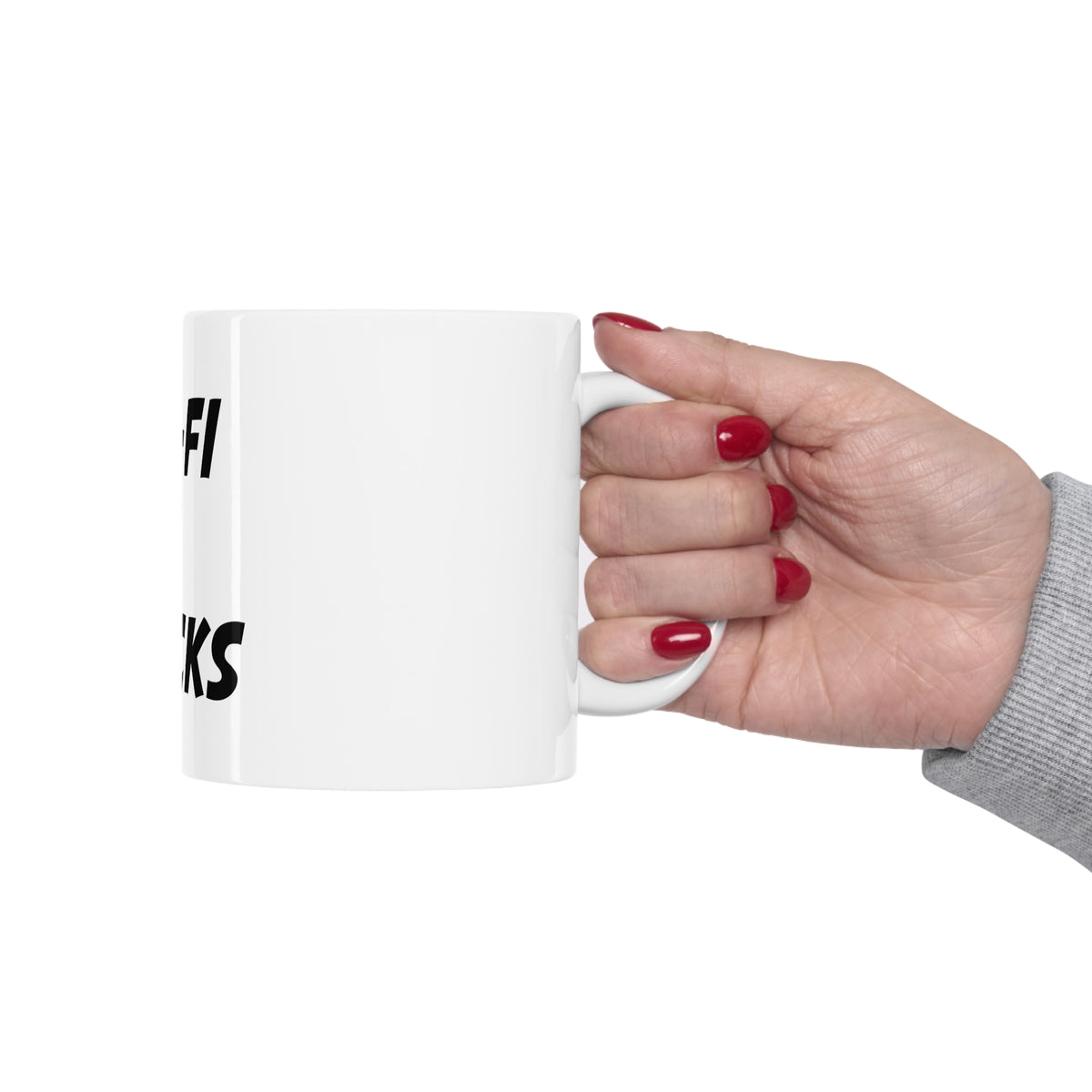 Glossy White Coffee / Tea Mug - Sci-Fi & Snacks, view 12