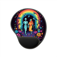 DistinctInk Mouse Pad with Wrist Rest  with The Enduring Beauty of Writing Design for Halloween  LGBTQ+ Pride