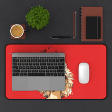 DistinctInk Desk Mat with What Time Is Taylor's Game? design