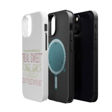 DistinctInk ToughCase for Apple iPhone, Compatible with MagSafe Charging - Odd Combination Real Sweet & Don't Mess With Me