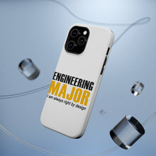 DistinctInk ToughCase for Apple iPhone, Compatible with MagSafe Charging - Engineering Major Always Right By Design