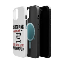 DistinctInk ToughCase for Apple iPhone, Compatible with MagSafe Charging - Shopping is an Art I'm an Artist Respect