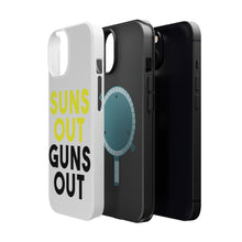 DistinctInk ToughCase for Apple iPhone, Compatible with MagSafe Charging - Suns Out, Guns Out
