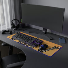 DistinctInk LED Gaming Mouse Pad with Skelefun Halloween Design for Halloween