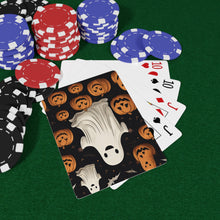DistinctInk Playing / Poker Cards with Ghastly Skeleton Pumpkin Design for Halloween