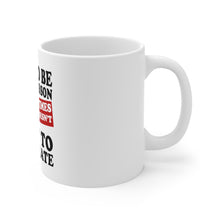 DistinctInk Glossy White Coffee / Tea Mug - Try to Be Nice Person Mouth Doesn't Cooperate