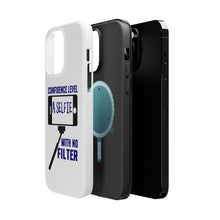 DistinctInk ToughCase for Apple iPhone, Compatible with MagSafe Charging - Confidence Level Selfie with No Filter