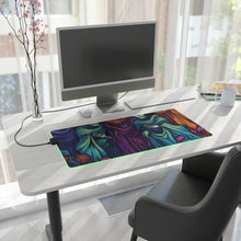 DistinctInk LED Gaming Mouse Pad with "Mindful Connections" Design for Halloween  LGBTQ+ Pride