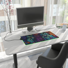 DistinctInk LED Gaming Mouse Pad with "Mindful Connections" Design for Halloween  LGBTQ+ Pride
