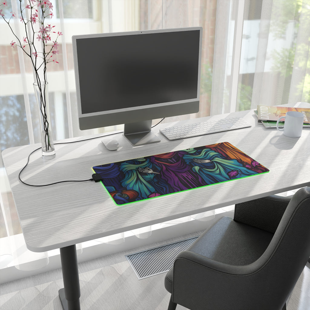 LED Gaming Mouse Pad with "Mindful Connections" Design for Halloween LGBTQ+ Pride, view 20