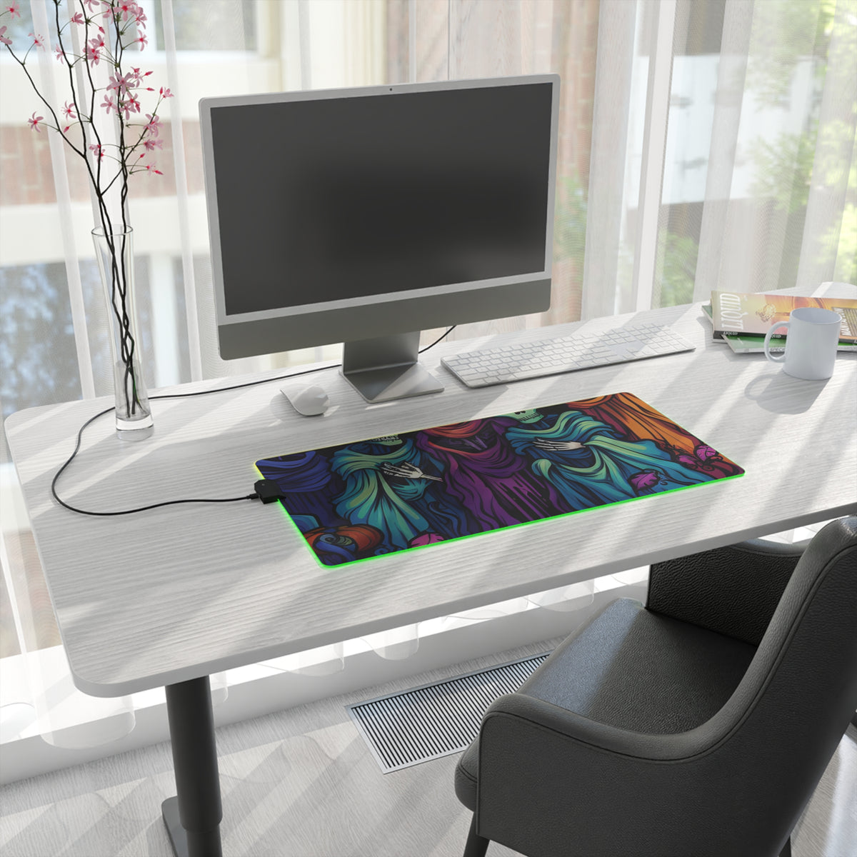 LED Gaming Mouse Pad with "Mindful Connections" Design for Halloween LGBTQ+ Pride, view 20