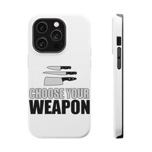DistinctInk ToughCase for Apple iPhone, Compatible with MagSafe Charging - Choose Your Weapon - Chef Knives