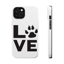 DistinctInk ToughCase for Apple iPhone, Compatible with MagSafe Charging - Love - Dog Paw
