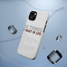 DistinctInk ToughCase for Apple iPhone, Compatible with MagSafe Charging - Things I Want In Life - Cars, Money, Woman
