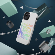 DistinctInk ToughCase for Apple iPhone, Compatible with MagSafe Charging - Just a Giraffe Trapped in a Human Body