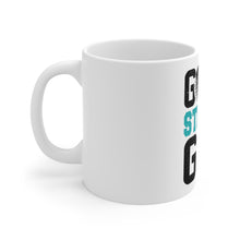 DistinctInk Glossy White Coffee / Tea Mug - Golf Strong Go Long
