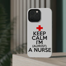 DistinctInk ToughCase for Apple iPhone, Compatible with MagSafe Charging - Keep Calm I'm Almost a Nurse