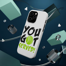 DistinctInk ToughCase for Apple iPhone, Compatible with MagSafe Charging - You Got Served Tennis