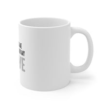 DistinctInk Glossy White Coffee / Tea Mug - If You Need Me I'll Be Hiding in My Man Cave