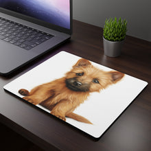 DistinctInk Mouse Pad - 1/4" Foam Rubber - Norwich Terrier Puppy Drawing