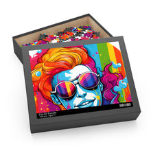 DistinctInk Jigsaw Puzzle with Leading with Courage and Grace Design for LGBTQ+ Pride