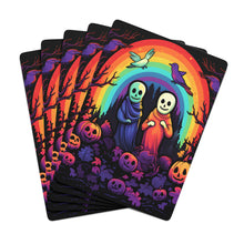 DistinctInk Playing Poker Cards with Living Life to the Fullest Design for Halloween LGBTQ+ Pride
