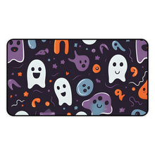 DistinctInk Desk Mat with Skeletal Ghostly Pumpkins Design for Halloween