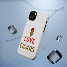 DistinctInk ToughCase for Apple iPhone, Compatible with MagSafe Charging - I Love Cigars