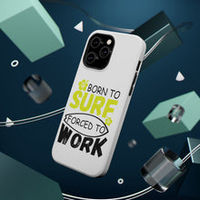 DistinctInk ToughCase for Apple iPhone, Compatible with MagSafe Charging - Born to Surf Forced to Work