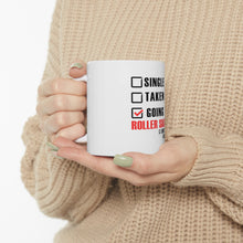 DistinctInk Glossy White Coffee / Tea Mug - Single Taken Going Roller Skating