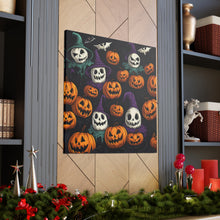 DistinctInk Canvas Wall Art with "Halloween Haunts and Pumpkin Pals" for Halloween