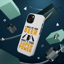DistinctInk ToughCase for Apple iPhone, Compatible with MagSafe Charging - I Make Beer What's Your Super Power