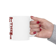 DistinctInk Glossy White Coffee / Tea Mug - Quest For The Net Basketball