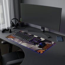 DistinctInk LED Gaming Mouse Pad with Trick or Treat Ghost-O-Lantern Design for Halloween