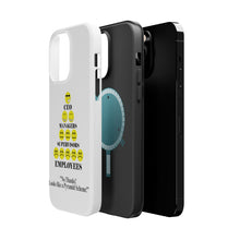 DistinctInk ToughCase for Apple iPhone, Compatible with MagSafe Charging - No Thanks Looks Like a Pyramid Scheme