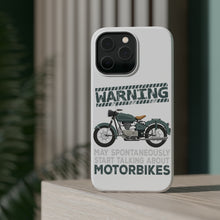 DistinctInk ToughCase for Apple iPhone, Compatible with MagSafe Charging - Spontaneously Talking About Motorcycles