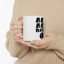 DistinctInk Glossy White Coffee / Tea Mug - Ace Ace Baby Tennis