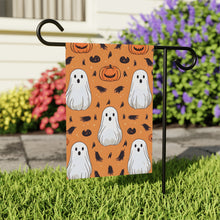 DistinctInk Garden & House Banner / Flag with Ghost Skeleton Cartoon Pumpkin Design for Halloween