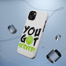DistinctInk ToughCase for Apple iPhone, Compatible with MagSafe Charging - You Got Served Tennis