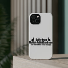 DistinctInk ToughCase for Apple iPhone, Compatible with MagSafe Charging - I Suffer From Multiple Rabbit Syndrome