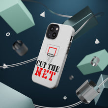 DistinctInk ToughCase for Apple iPhone, Compatible with MagSafe Charging - Cut the Net Basketball