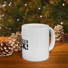DistinctInk Glossy White Coffee / Tea Mug - Dad Jokes Rock