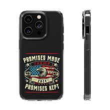DistinctInk Hybrid (Acrylic/TPU) Clear Slim Fit Case for Apple iPhone | Trump: Promises Made, Promises Kept - Conservative