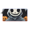 LED Gaming Mouse Pad with Skeleton Ghost and Pumpkin Design for Halloween