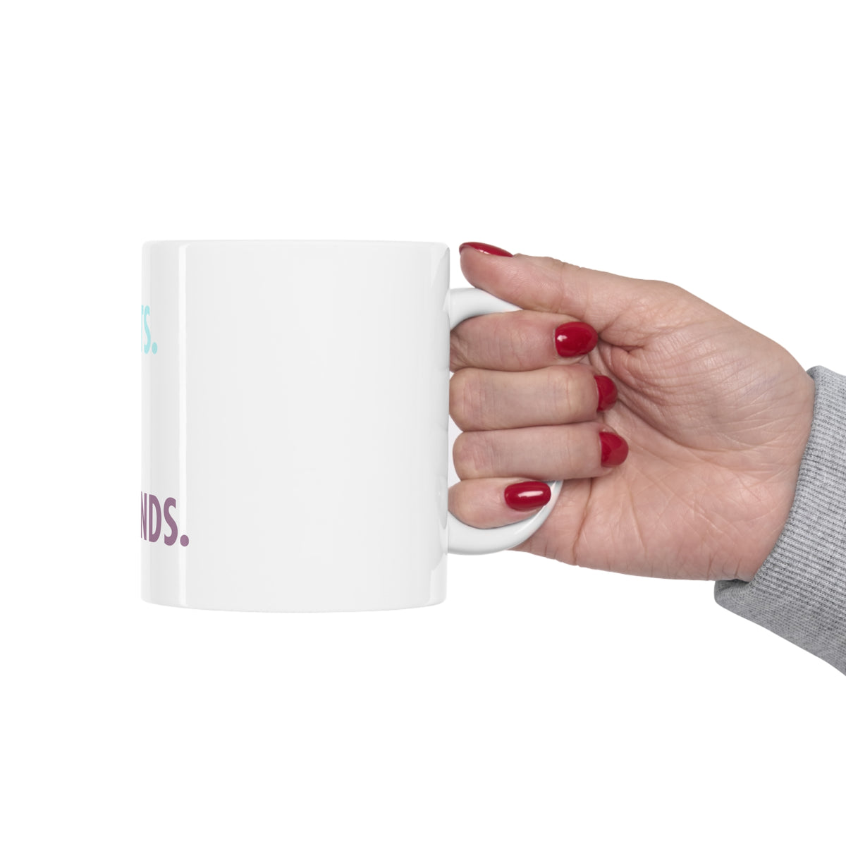 Glossy White Coffee / Tea Mug - T-Shirts Jeans and Diamonds, view 12