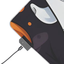 DistinctInk LED Gaming Mouse Pad with Spooky Bat-o-lanterns Design for Halloween