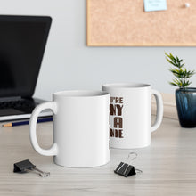 DistinctInk Glossy White Coffee / Tea Mug - When You're Downy Eat a Brownie